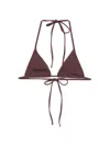 Matteau String Triangle-cup Bikini Top In Brown