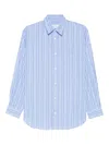 Matteau Striped Classic Shirt In Blue
