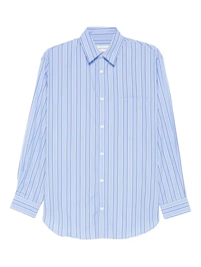 Matteau Striped Classic Shirt In Blue