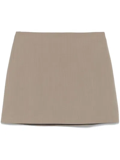 Matteau Tailored Mini Skirt In Grey