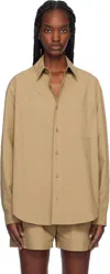 Matteau Tan Relaxed Shirt In Stone