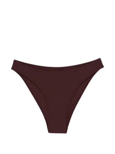 Matteau Textured Bikini Bottoms In Brown