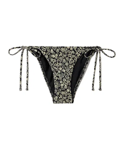 Matteau The String Floral-print Recycled Bikini Briefs In Black