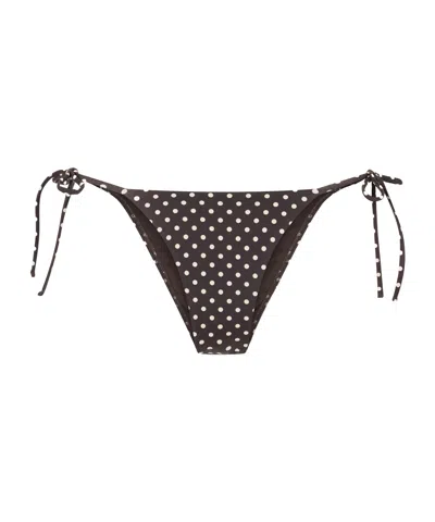 Matteau The String Polka-dot Recycled Bikini Briefs In Brown