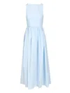 Matteau Tie-back Midi Dress In Blue