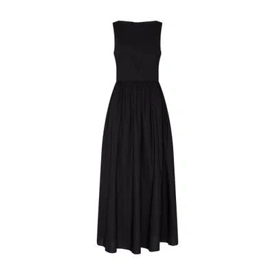 Matteau Tie Back Midi Dress In Black