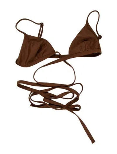 Pre-owned Matteau Top In Brown