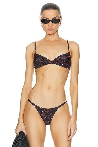 Matteau Tri Crop Bikini Top In Casablanca