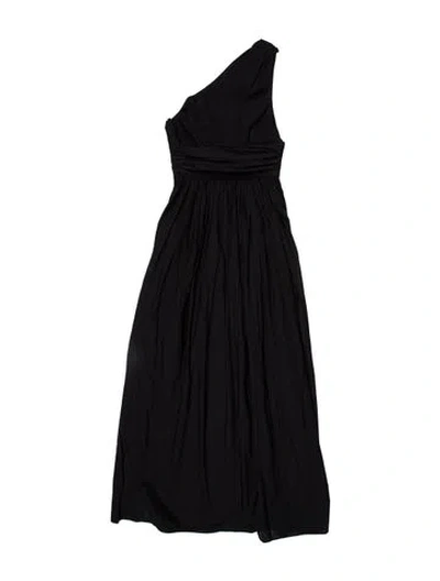 Pre-owned Matteau V-neck Long Dress In Black