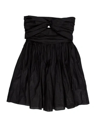 Pre-owned Matteau V-neck Long Dress In Black
