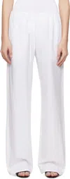 Matteau White Drawcord Trousers In White