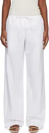 Matteau White Drawcord Trousers In White