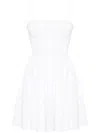 Matteau White Shirred Bodice Minidress In White