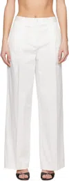 Matteau White Summer Chino Trousers In Chalk