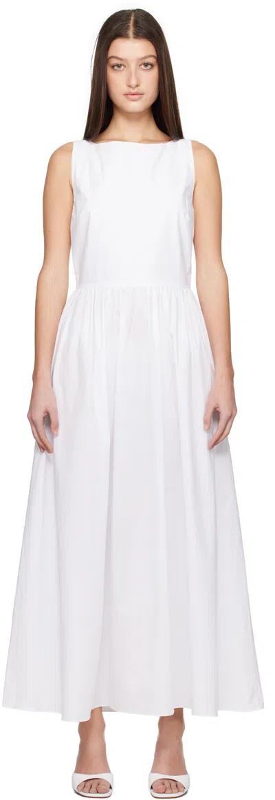 Matteau White Tie Back Midi Dress