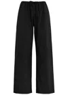 Matteau Wide-leg Cotton Trousers In Black