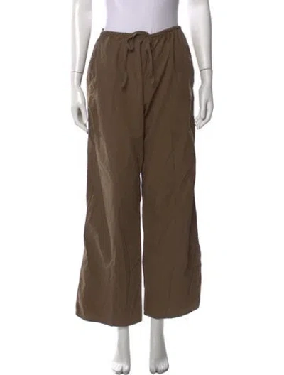 Pre-owned Matteau Wide Leg Pants In Brown