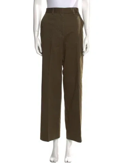 Pre-owned Matteau Wide Leg Pants In Green