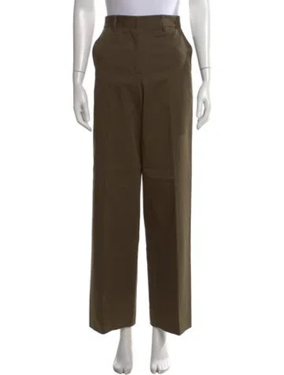 Pre-owned Matteau Wide Leg Pants In Green