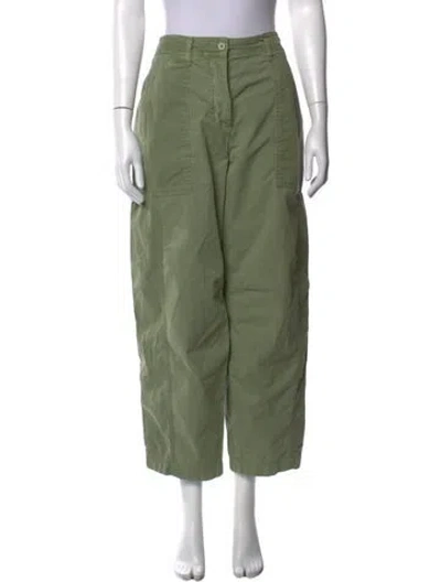 Pre-owned Matteau Wide Leg Pants In Green