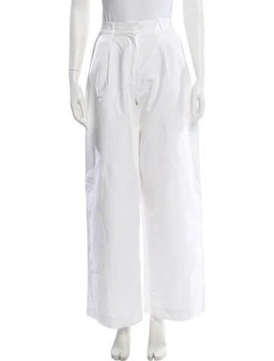 Pre-owned Matteau Wide Leg Pants In White