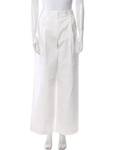Pre-owned Matteau Wide Leg Pants In White
