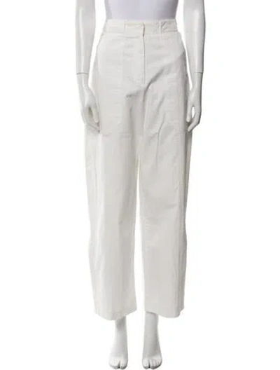 Pre-owned Matteau Wide Leg Pants In White