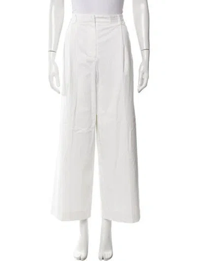 Pre-owned Matteau Wide Leg Pants In White
