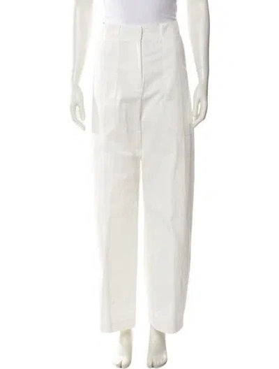Pre-owned Matteau Wide Leg Pants In White