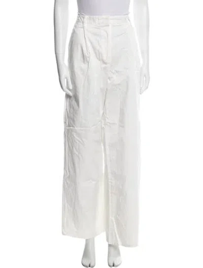 Pre-owned Matteau Wide Leg Pants In White