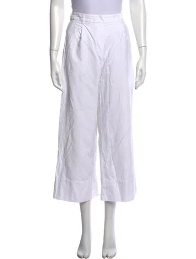 Pre-owned Matteau Wide Leg Pants In White