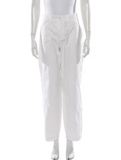 Pre-owned Matteau Wide Leg Pants In White