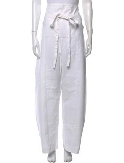 Pre-owned Matteau Wide Leg Pants In White