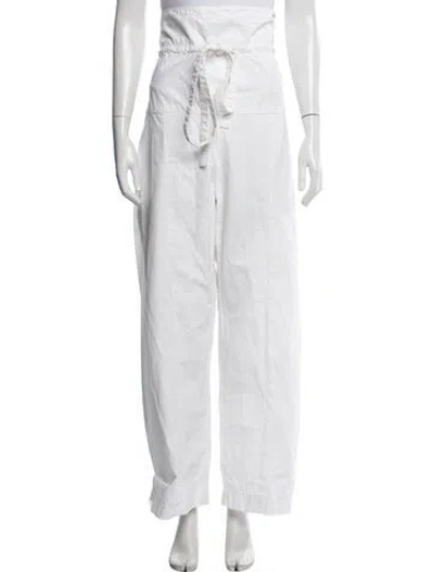 Pre-owned Matteau Wide Leg Pants In White