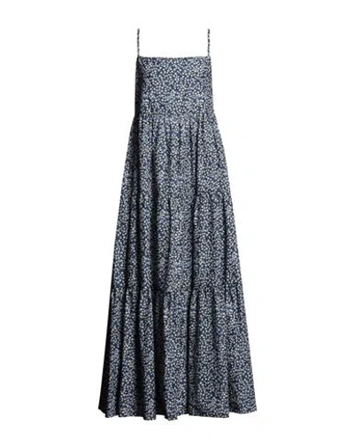 Matteau Woman Maxi Dress Black Size 2 Organic Cotton In Navy