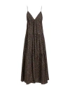 Matteau Woman Maxi Dress Black Size 3 Organic Cotton In Brown