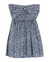 Matteau Woman Mini Dress Black Size 3 Cotton In Blue