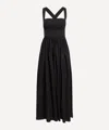 Matteau Women's Black Crossback Midi Dress In Black