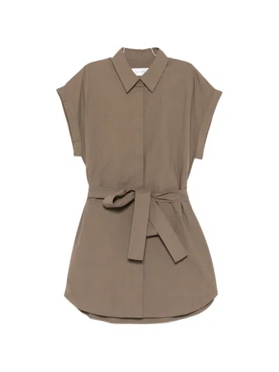 Matteau Cotton Mini Dress In Purple