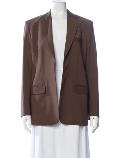 Pre-owned Matteau Wool Blazer In Brown