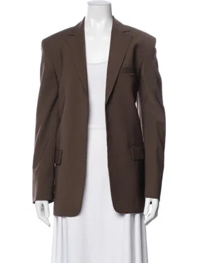 Pre-owned Matteau Wool Blazer In Brown