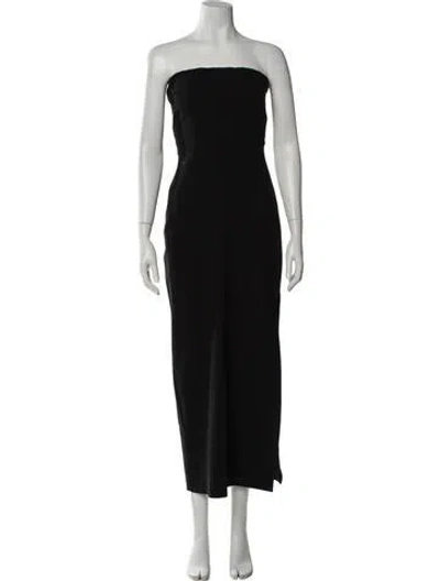 Pre-owned Matteau Wool Long Dress In Black