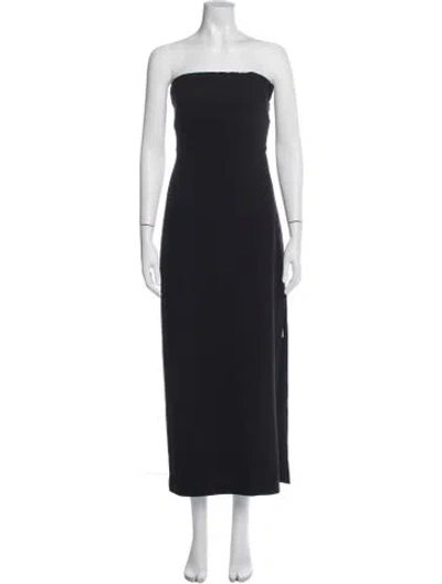 Pre-owned Matteau Wool Long Dress In Black
