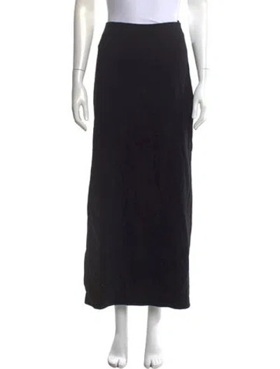 Pre-owned Matteau Wool Long Skirt W/ Tags In Black