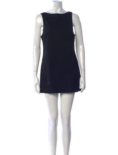 Pre-owned Matteau Wool Mini Dress In Black