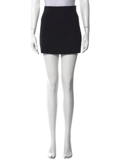Pre-owned Matteau Wool Mini Skirt In Black