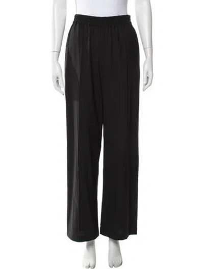 Pre-owned Matteau Wool Wide Leg Pants In Black