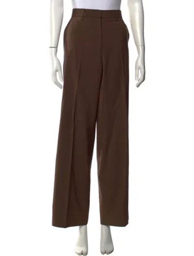Pre-owned Matteau Wool Wide Leg Pants In Brown