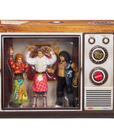 Mattel 3-pack "rowdy" Roddy Piper, Captain Lou Albano Cyndi Lauper Wwe Sdcc Exclusive Elite Collection Acti In No Color