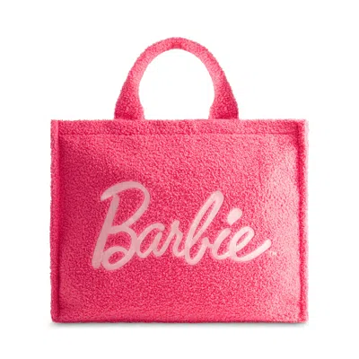 Mattel Ful Barbie Large Travel Sherpa Tote With Trolley Strap In Pink